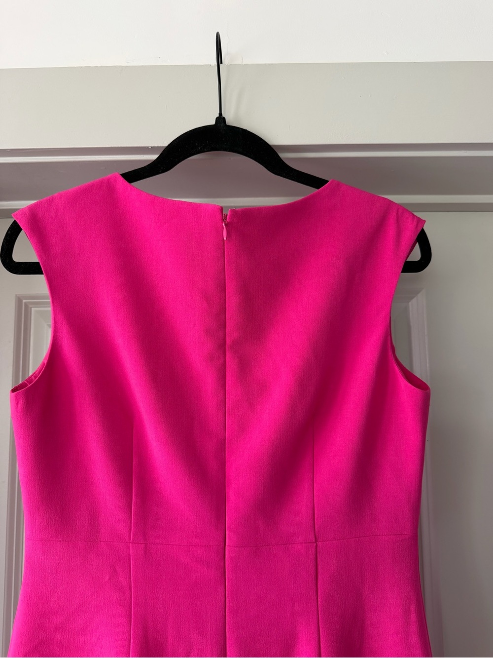 Kasper Bright Pink Cap-Sleeve Sheath Midi Dress - Picture 6 of 16
